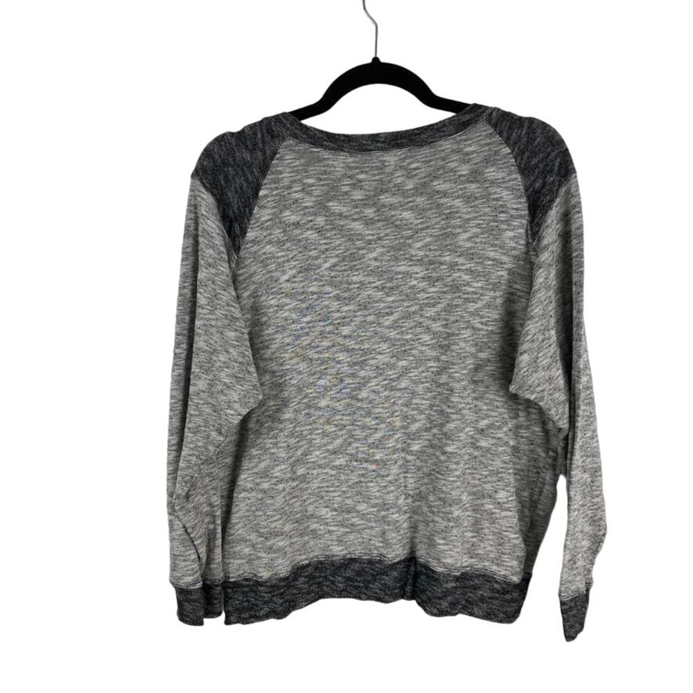 Nation LTD Long Sleeve Gray Tee – Soft Comfy Loungewear Everyday Basic – M - Picture 2 of 4